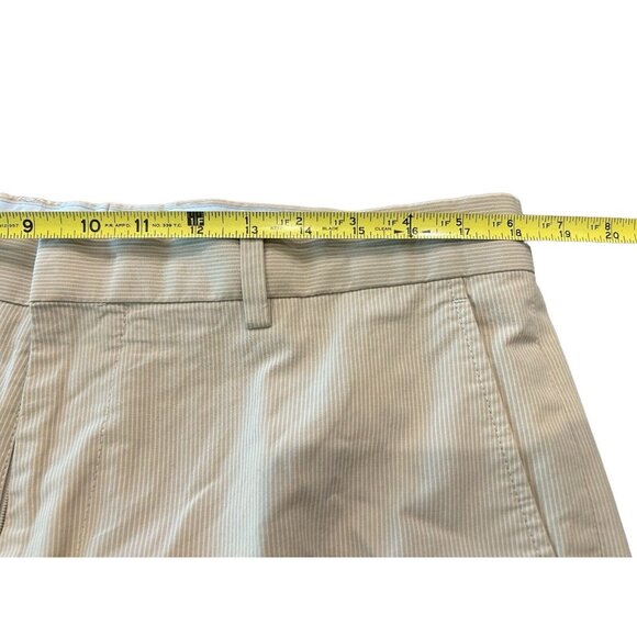 Banana Republic Pants Mens 36x27 Flat Front Tan Striped Lightweight Cotton Chino - Picture 7 of 12